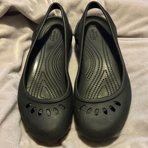 CROCS Women's 9 Black KADEE Ballet Flats  Slingback Loafers all day ComforTrendy